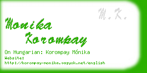 monika korompay business card