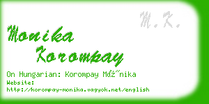 monika korompay business card